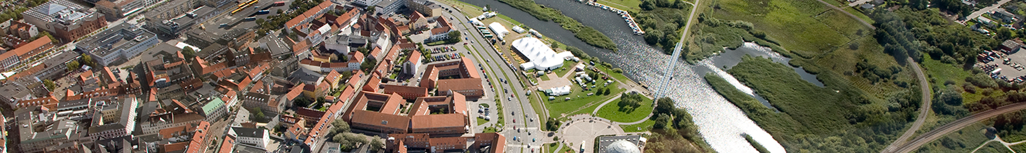Aerial View Of Randers Midtown